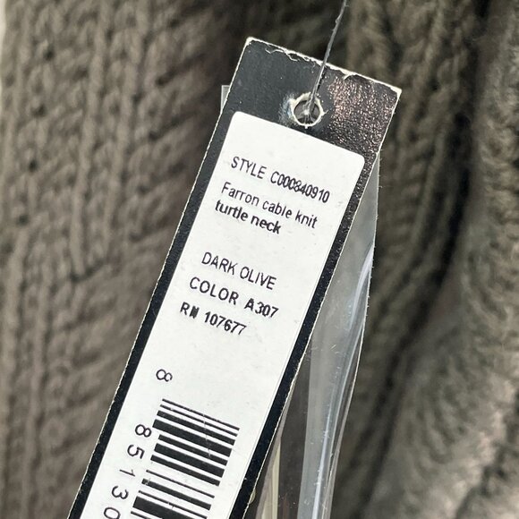 NEW Alice + Olivia Base Womens Small 100% Wool Cable Knit Turtleneck Sweater - Picture 5 of 11
